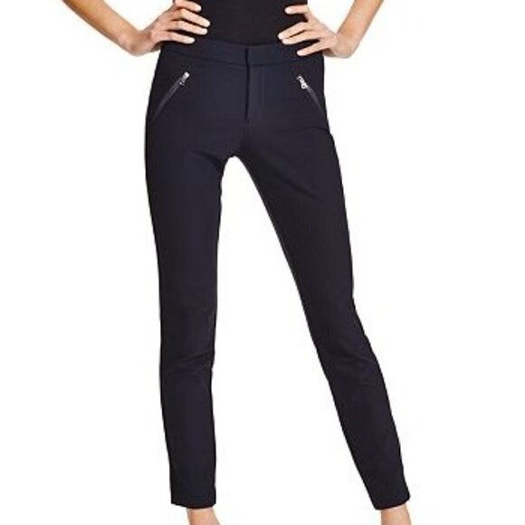 Rebecca Taylor Ava Techy Straight Leg Pants Black Size 4 - Picture 1 of 13